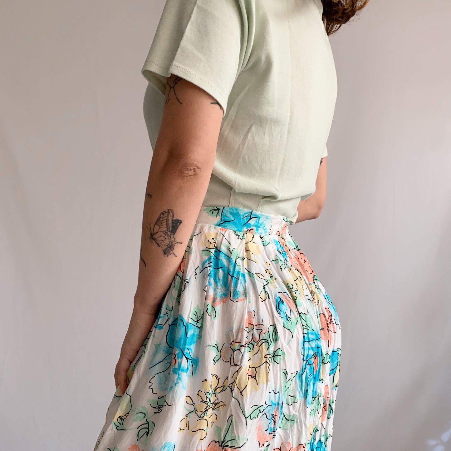 saia vintage midi floral (M)