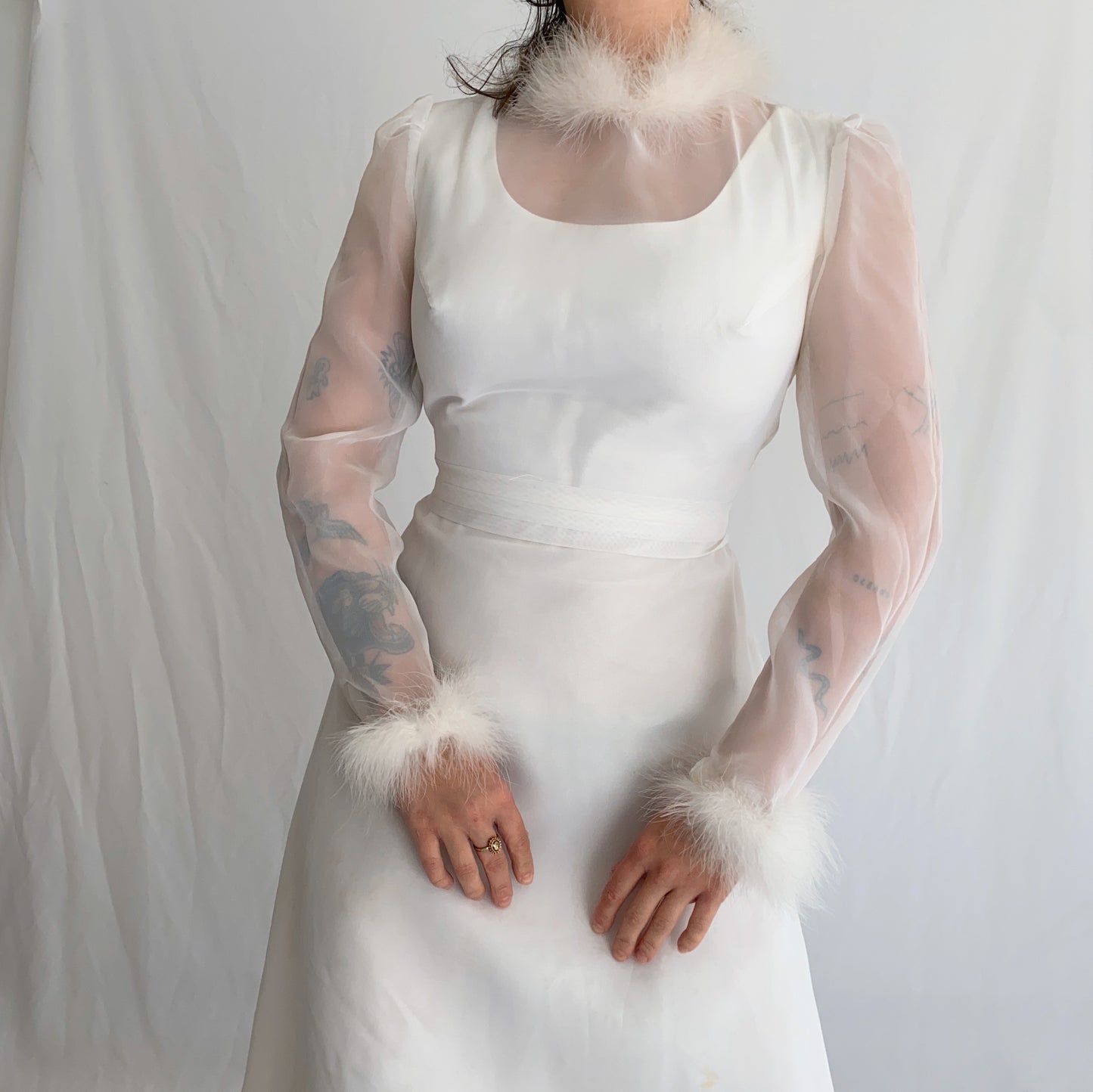 wedding dress 70s (M)