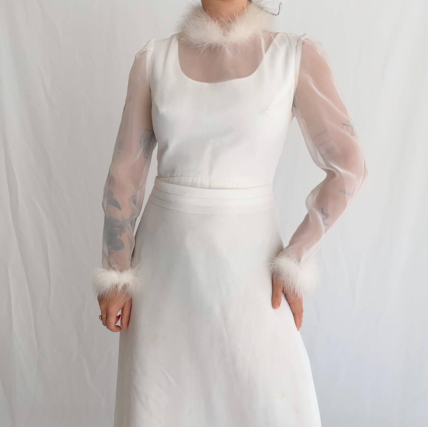 wedding dress 70s (M)