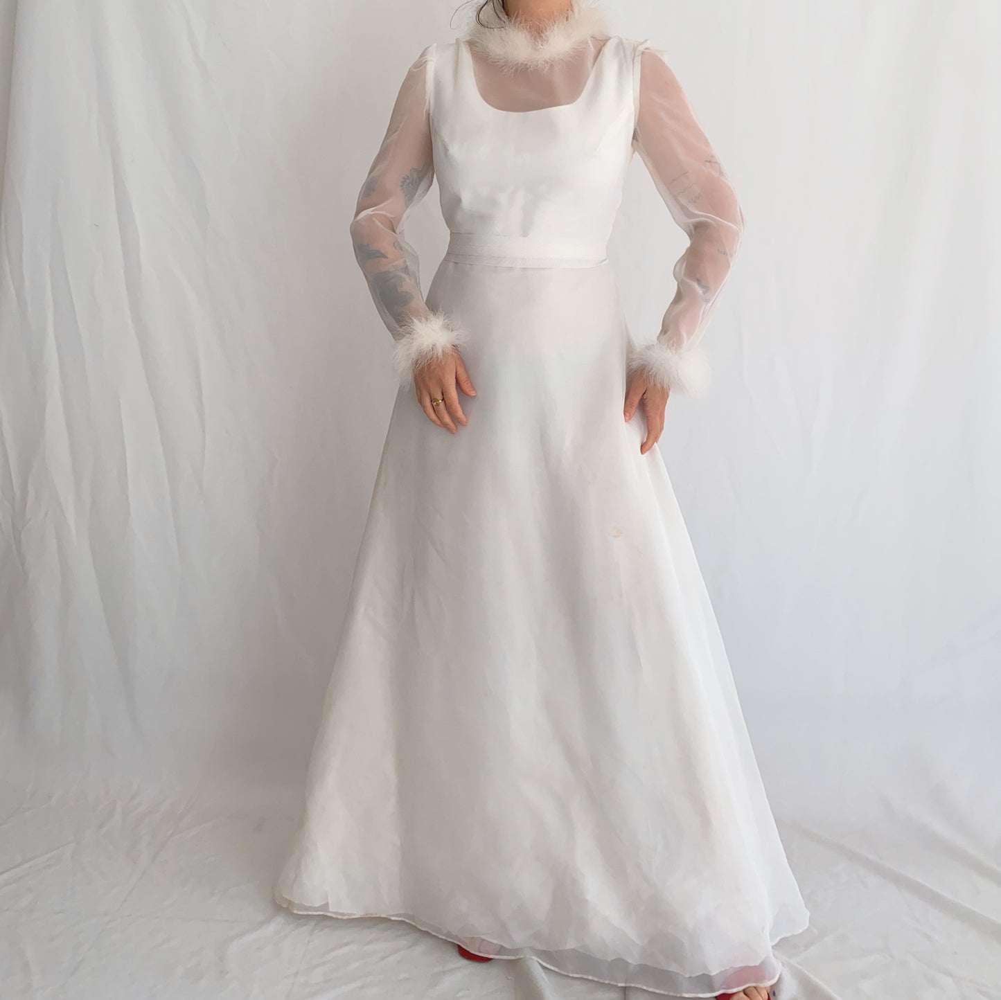 wedding dress 70s (M)