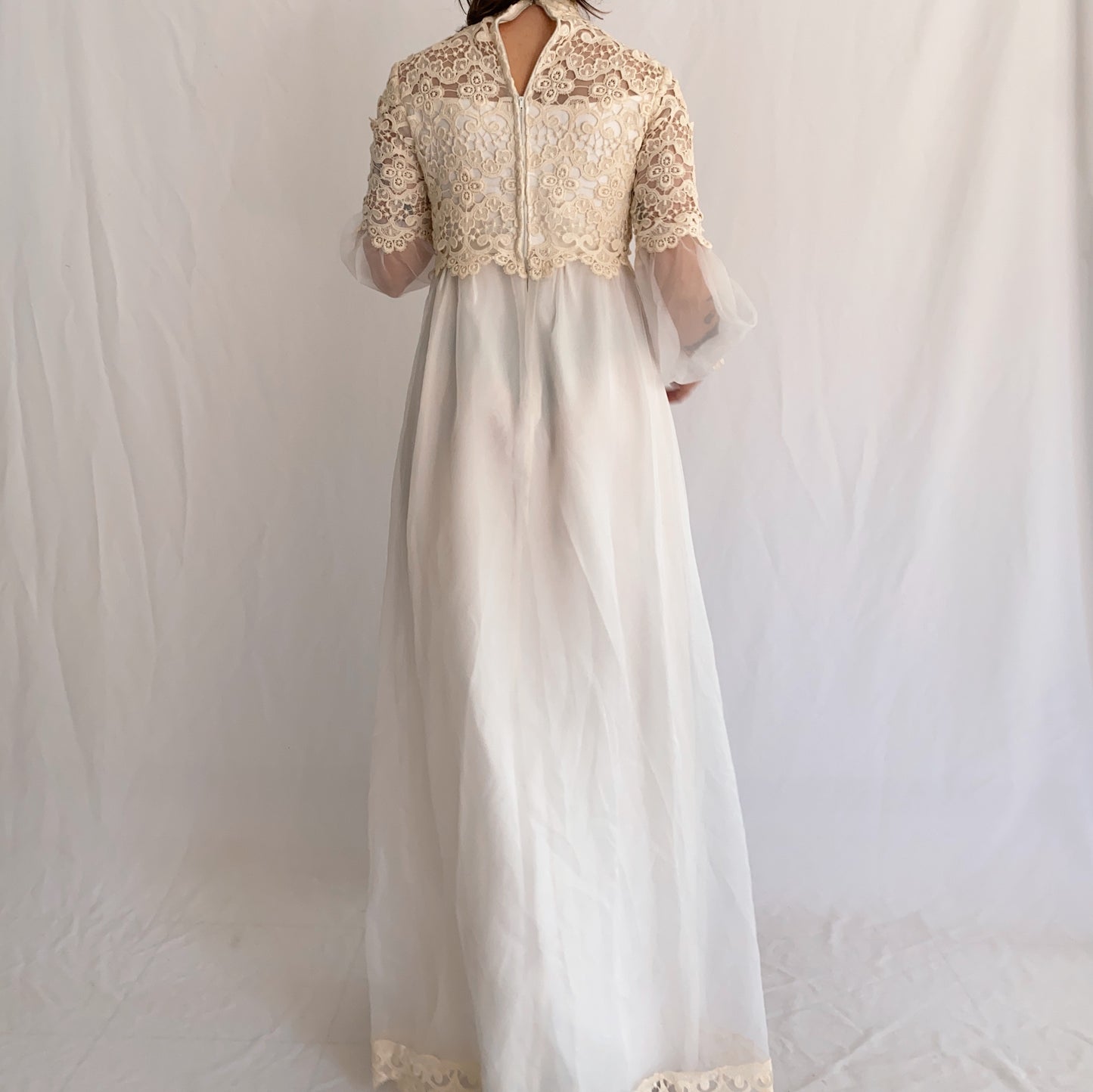 vintage wedding dress 70s (M)