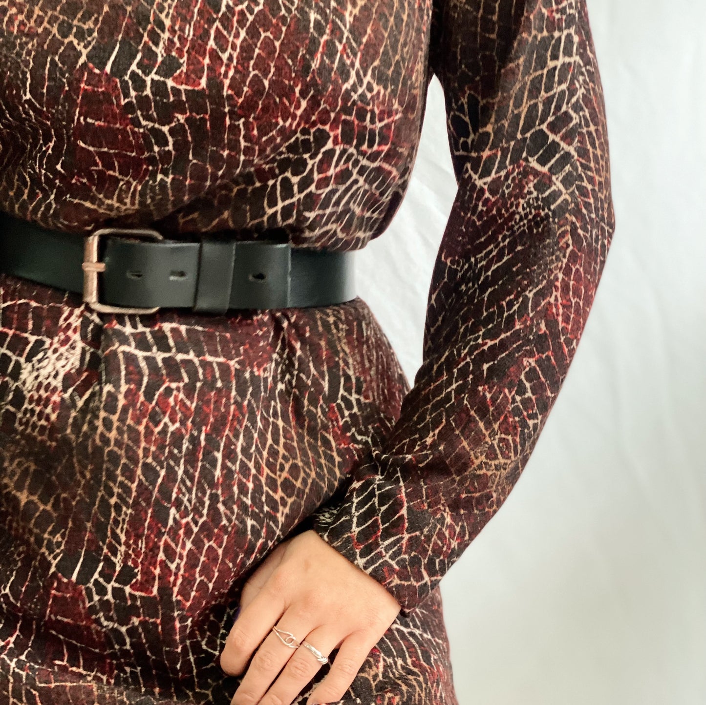 vestido vintage de inverno (L)